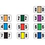 Tab 7300 Compatible Numeric Labels, Laminated Stock, 15/16" X 1-5/8", Individual Numbers - Pack of 240