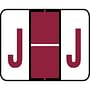 Tab Compatible "J" Labels, Vinyl Kimdura Stock, 1" X 1.25" Individual Letters - Roll of 500