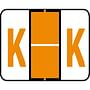 Tab Compatible "K" Labels, Vinyl Kimdura Stock, 1" X 1.25" Individual Letters - Roll of 500