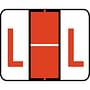 Tab Compatible "L" Labels, Vinyl Kimdura Stock, 1" X 1.25" Individual Letters - Roll of 500
