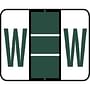 Tab Compatible "W" Labels, Vinyl Kimdura Stock, 1" X 1.25" Individual Letters - Roll of 500