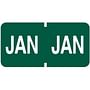 Tab Compatible "Jan" Month Labels, Vinyl Kimdura Stock, 1" X 1/2", Individual Months - Roll of 500
