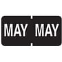 Tab Compatible "May" Month Labels, Vinyl Kimdura Stock, 1" X 1/2", Individual Months - Roll of 500