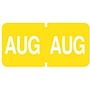 Tab Compatible "Aug" Month Labels, Vinyl Kimdura Stock, 1" X 1/2", Individual Months - Roll of 500