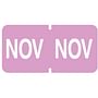Tab Compatible "Nov" Month Labels, Vinyl Kimdura Stock, 1" X 1/2", Individual Months - Roll of 500