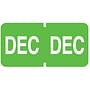 Tab Compatible "Dec" Month Labels, Vinyl Kimdura Stock, 1" X 1/2", Individual Months - Roll of 500