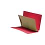 14pt Red Folders, Full Cut END TAB, Letter Size, 1 Divider Installed (Box of 40)