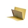 14pt Yellow Folders, Full Cut END TAB, Letter Size, 1 Divider Installed (Box of 40)