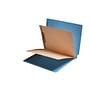 14pt Blue Folders, Full Cut END TAB, Letter Size, 2 Dividers Installed (Box of 25)