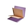 14pt Lavender Folders, Full Cut END TAB, Letter Size, 2 Dividers Installed (Box of 25)