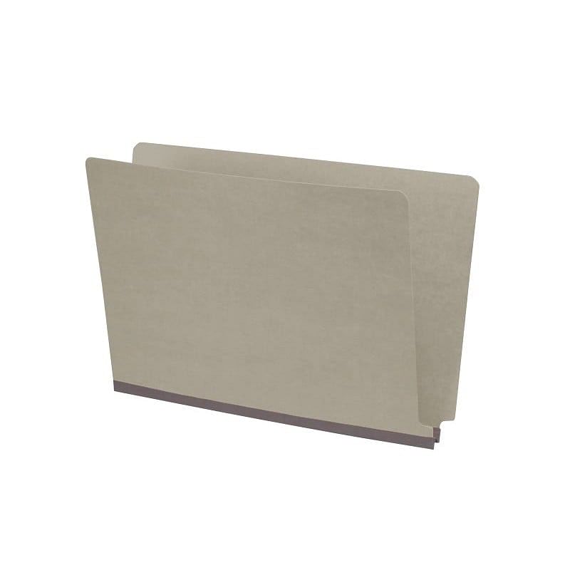 Gray Type III Pressboard Folders, Full Cut END TAB, Legal Size, 2
