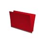 Deep Red Type III Pressboard Folders, Full Cut END TAB, Legal Size, 2" Exp. (Box of 25)