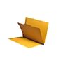 Yellow Type III Pressboard Classification Folders, Full Cut END TAB, Letter Size, 1 Divider (Box of 10)