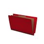 Deep Red Type III Pressboard Classification Folders, Full Cut END TAB, Legal Size, 1 Divider (Box of 10)