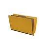 Yellow Type III Pressboard Classification Folders, Full Cut END TAB, Legal Size, 1 Divider (Box of 10)