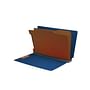 Royal Blue Type III Pressboard Classification Folders, Full Cut END TAB, Legal Size, 2 Divider (Box of 10)