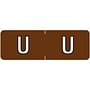 Barkley ABAM Compatible Mini "U" Labels, Laminated Stock, 1/2" X 1-1/2" Individual Letters - Roll of 500