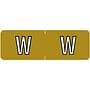 Barkley ABAM Compatible Mini "W" Labels, Laminated Stock, 1/2" X 1-1/2" Individual Letters - Roll of 500