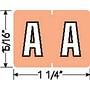 Data File Compatible "A" Labels, Laminated Stock, 15/16" X 1-1/4" Individual Letters - Roll of 500