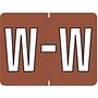 Data File Compatible "W" Labels, Laminated Stock, 15/16" X 1-1/4" Individual Letters - Roll of 500