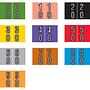 Barkley DAVM Compatible Double Digit Labels, Laminated Stock, 1-3/16" X 1-1/2", Starter Set - 10 Rolls of 500
