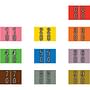 Barkley DBKM Compatible Double Digit Labels, Laminated Stock, 1" X 1-1/2", Starter Set - 10 Rolls of 500