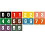 Brunswick Digi Color Compatible Numeric Labels, Laminated Stock, 15/16" X 1-5/8" Individual Numbers - Roll of 500
