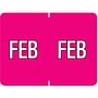 Data File Compatible "Feb" Month Labels, Laminated Stock, 15/16" X 1-1/4", Individual Months - Pack of 256