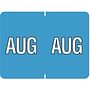 Data File Compatible "Aug" Month Labels, Laminated Stock, 15/16" X 1-1/4", Individual Months - Pack of 256