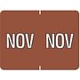 Data File Compatible "Nov" Month Labels, Laminated Stock, 15/16" X 1-1/4", Individual Months - Pack of 256