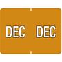 Data File Compatible "Dec" Month Labels, Laminated Stock, 15/16" X 1-1/4", Individual Months - Pack of 256