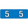 Barkley NBAM Compatible Mini "5" Numeric Labels, Laminated Stock, 1/2" X 1-1/2" Individual Numbers - Roll of 500
