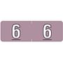 Barkley NBAM Compatible Mini "6" Numeric Labels, Laminated Stock, 1/2" X 1-1/2" Individual Numbers - Roll of 500