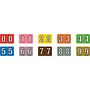 Barkley NBKM Compatible Numeric Labels, Laminated Stock, 1" X 1-1/2", Starter Set - 10 Rolls of 500