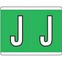 Kardex Compatible "J" Labels, Laminated Stock, 1-1/4" X 1-19/32" Individual Letters - Roll of 500