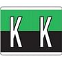 Kardex Compatible "K" Labels, Laminated Stock, 1-1/4" X 1-19/32" Individual Letters - Roll of 500