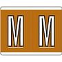 Kardex Compatible "M" Labels, Laminated Stock, 1-1/4" X 1-19/32" Individual Letters - Roll of 500