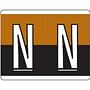 Kardex Compatible "N" Labels, Laminated Stock, 1-1/4" X 1-19/32" Individual Letters - Roll of 500