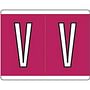 Kardex Compatible "V" Labels, Laminated Stock, 1-1/4" X 1-19/32" Individual Letters - Roll of 500