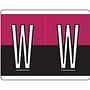 Kardex Compatible "W" Labels, Laminated Stock, 1-1/4" X 1-19/32" Individual Letters - Roll of 500