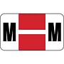 Safeguard Compatible "M" Labels, Laminated Stock, 15/16" X 1-5/8" Individual Letters - Roll of 500