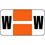 Safeguard Compatible "W" Labels, Laminated Stock, 15/16" X 1-5/8" Individual Letters - Pack of 240