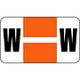 Safeguard Compatible "W" Labels, Laminated Stock, 15/16" X 1-5/8" Individual Letters - Roll of 500