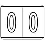 Kardex Compatible "0" Numeric Labels, Laminated Stock, 1-1/4" X 1-1/2" Individual Numbers - Roll of 500