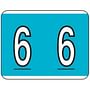 Kardex Compatible "6" Numeric Labels, Laminated Stock, 1-1/4" X 1-1/2" Individual Numbers - Roll of 500