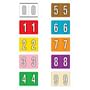 Kardex Compatible Numeric Labels, Laminated Stock, 1-1/4" X 1-1/2", Starter Set - 10 Rolls of 500