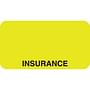 Insurance Labels, INSURANCE - Fl Chartreuse, 1-5/8\