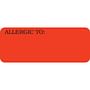 Allergy Warning Labels, ALLERGIC TO: - Fl Red, 2-1/4" X 7/8" (Roll of 420)