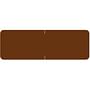 Barkley Compatible Solid Brown Labels, Laminated Stock, 1/2" X 1-1/2" Individual Colors - Roll of 500