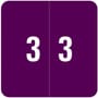 Smead DCC Compatible "3" Numeric Labels, Laminated Stock, 1-1/2" x 1-1/2" Individual Numbers - Roll of 250